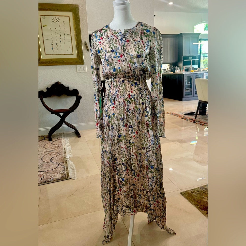 Maje French Floral Long Sleeve Dress BNWT